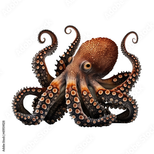 octopus looking isolated on white © Tidarat
