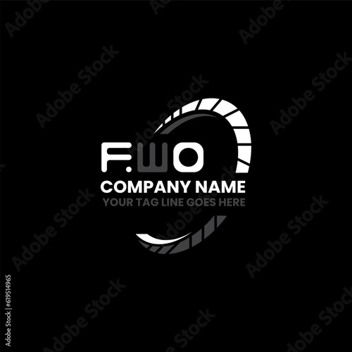 FWO letter logo creative design with vector graphic, FWO simple and modern logo. FWO luxurious alphabet design   photo