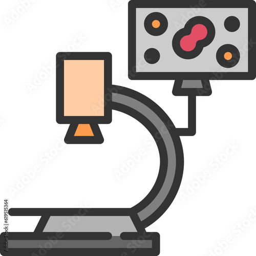 smart microscope colored outline style icons