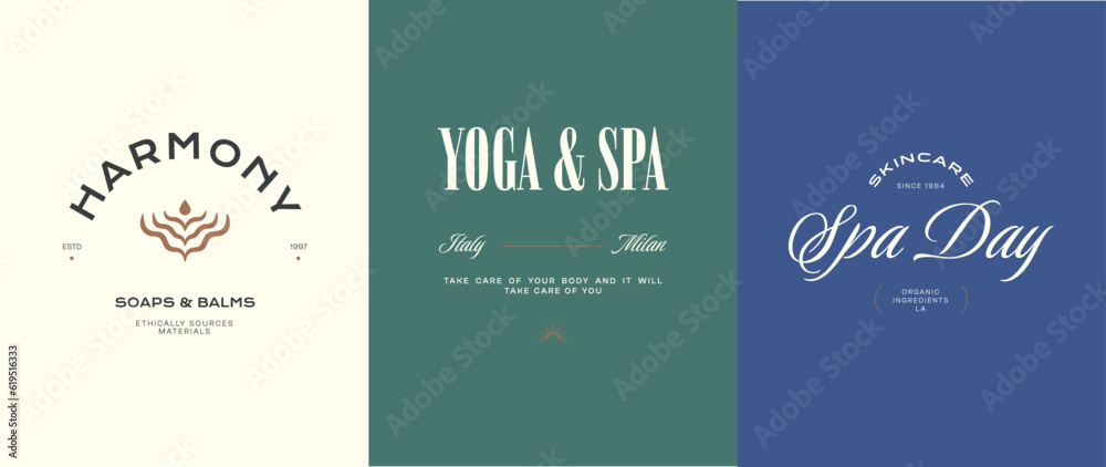 Vector bohemian style logo template to create stunning brand identity Vector bohemian style logo template to create stunning brand identity