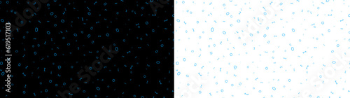 binary bit blue random scatter transparent background