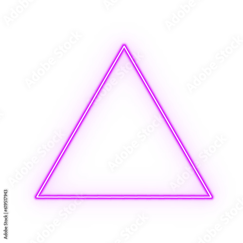 text frame neon light triangle cute colorful
