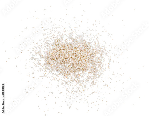 Sesame seeds scattered. Spices for buns and bread