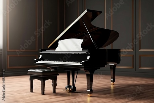 Grand piano. Generate Ai photo