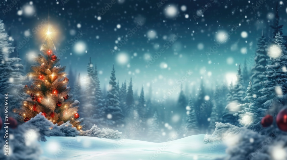 Obraz premium Christmas and New Year background for product placement