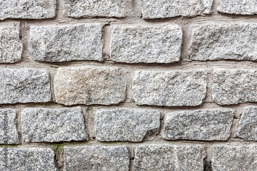 Fototapeta premium Red, White, Green, Pink, Paint, Mold, Wall Background. Old Grungy Brickwork Horizontal Texture. Brickwall Backdrop. Structure With Broken Stucco And Plaster.