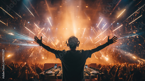 Dj on concert Generative Ai