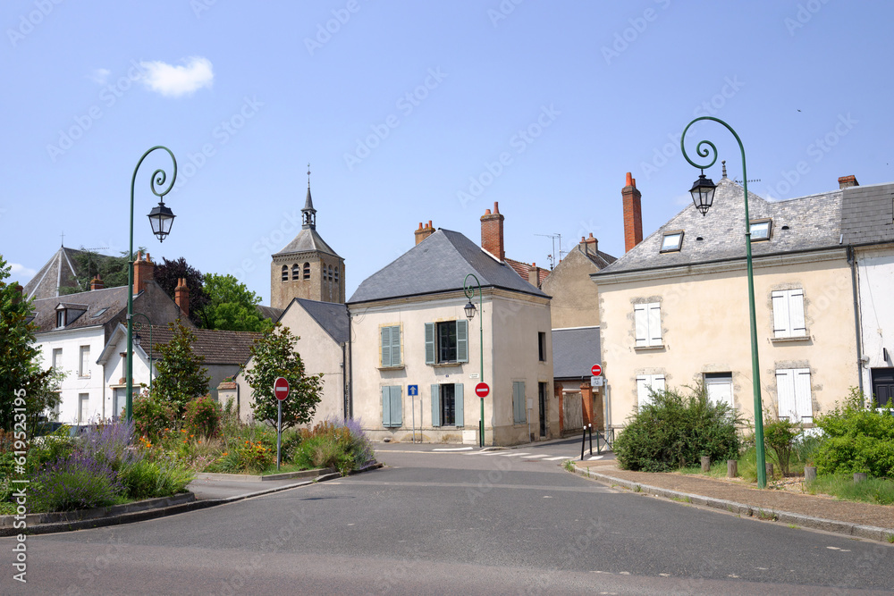 Jargeau village in the Centre-Val-De-Loire region