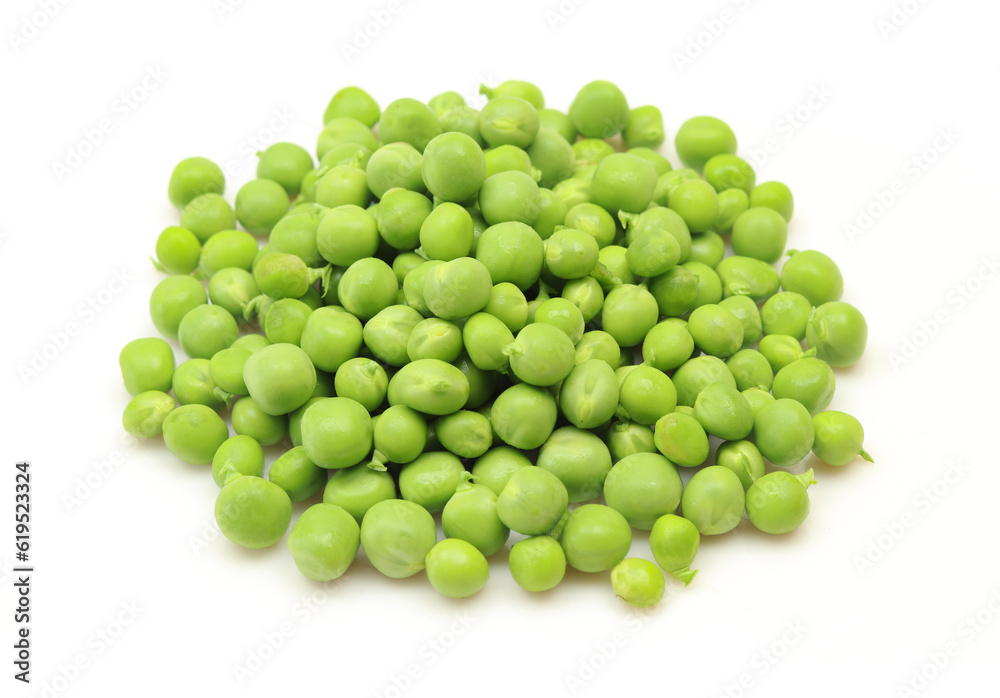 Pile of fresh green peas isolated on white background Pile of fresh green peas isolated on white background