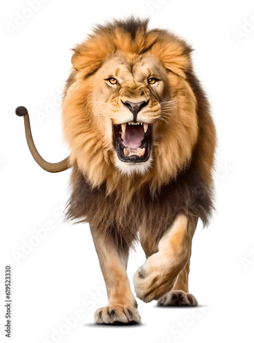 Lion, isolated on transparent background. Generative AI © FP Creative Stock
