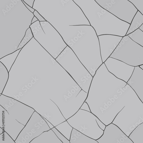 Cracks in the ground. Seamless pattern. Vector illustration.