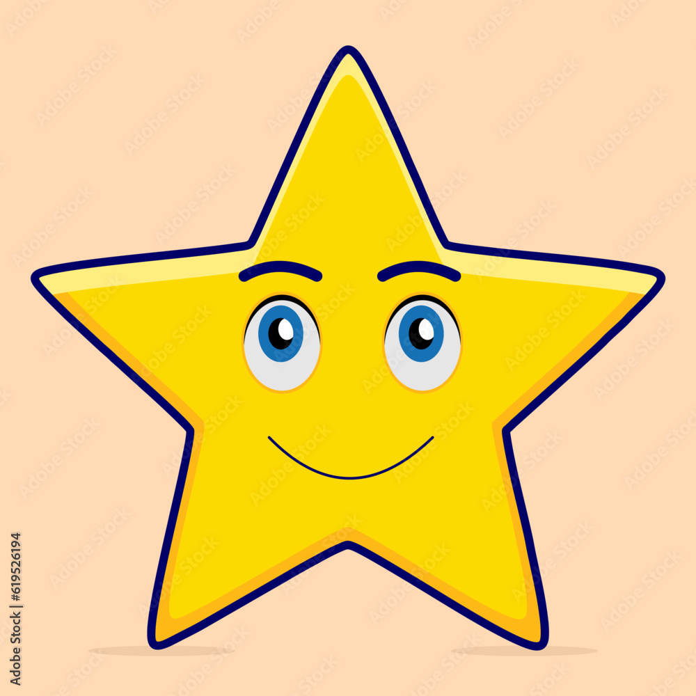 star icon with smile expression star icon with smile expression