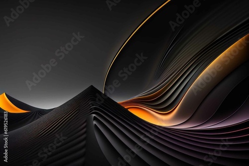 Minimal geometric black background abstract design.