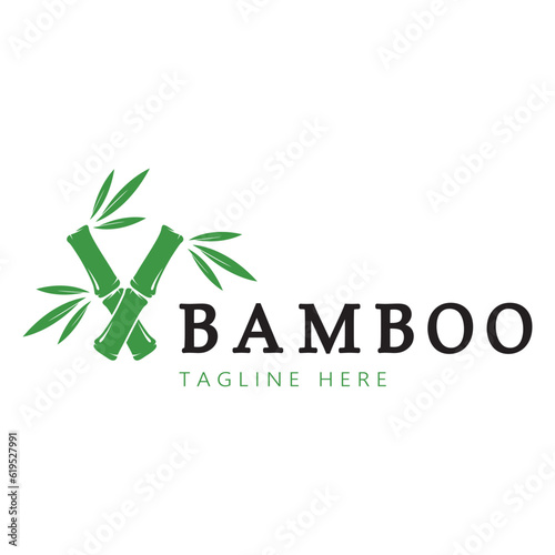 Bamboo Logo Template vector icon illustration design