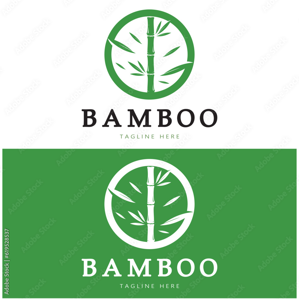 Fototapeta premium Bamboo Logo Template vector icon illustration design
