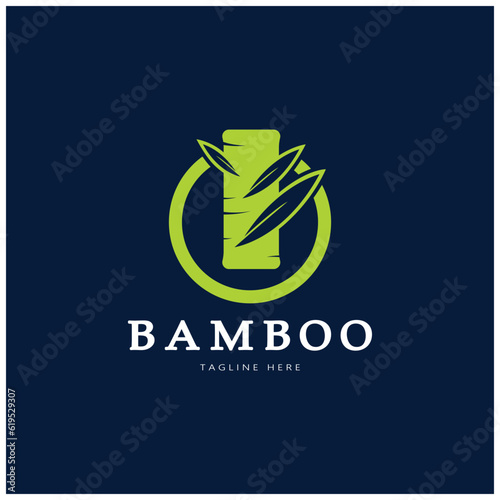 Bamboo Logo Template vector icon illustration design