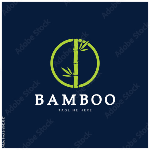 Bamboo Logo Template vector icon illustration design
