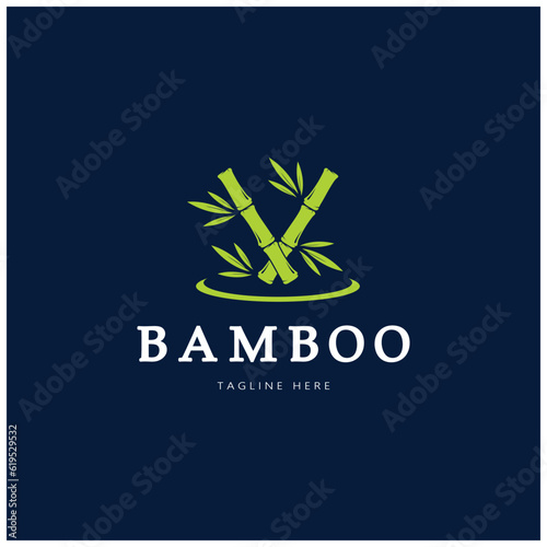 Bamboo Logo Template vector icon illustration design