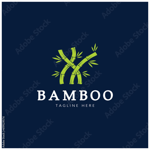 Bamboo Logo Template vector icon illustration design