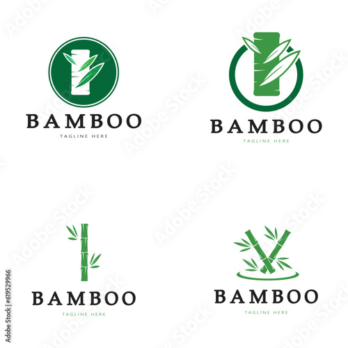 Bamboo Logo Template vector icon illustration design