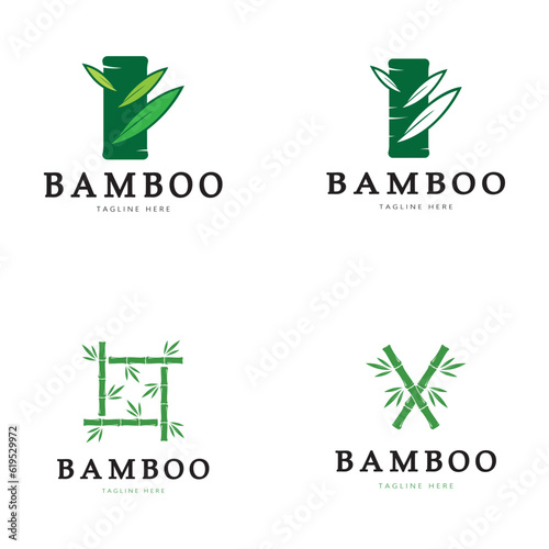 Bamboo Logo Template vector icon illustration design