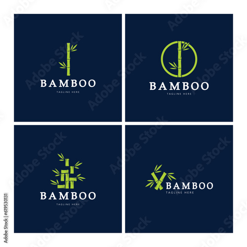 Bamboo Logo Template vector icon illustration design