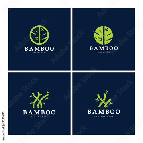 Bamboo Logo Template vector icon illustration design