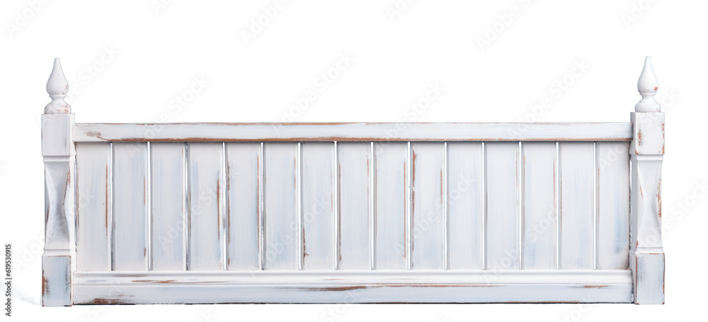 old painted white wooden fence on transparent background, png old painted white wooden fence on transparent background, png
