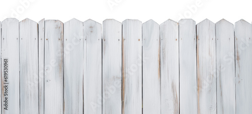Photos old painted white wooden fence on transparent background, png