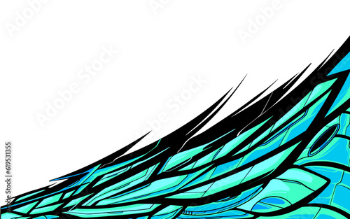 Decal sport me ha abstract art background wrap