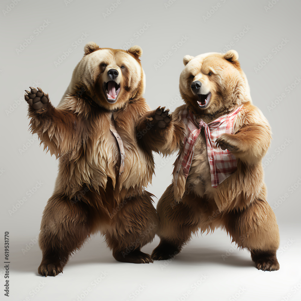 bears come to life and engage in a joyful dance bears come to life and engage in a joyful dance