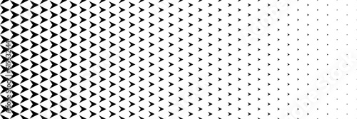 horizontal black halftone of arrow design for pattern and background.