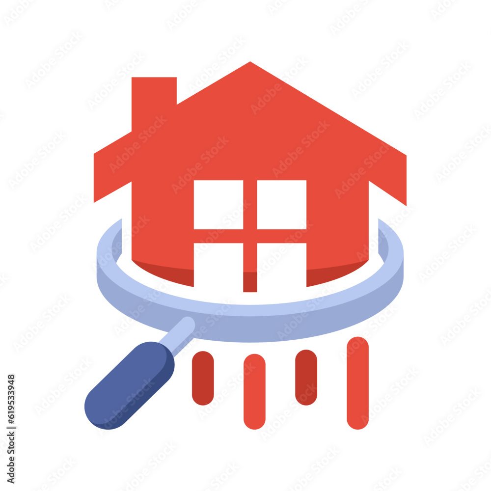 Illustration of a quick search for home information. Illustration of a quick search for home information.