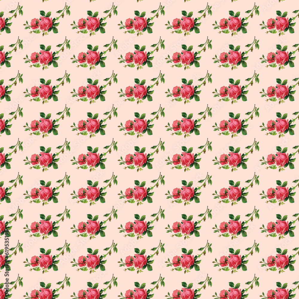 Vector illustration of a seamless floral pattern with cute birds in spring for Wedding, anniversary, birthday and party. Design for banner, poster, card, invitation and scrapbook Vector illustration of a seamless floral pattern with cute birds in spring for Wedding, anniversary, birthday and party. Design for banner, poster, card, invitation and scrapbook