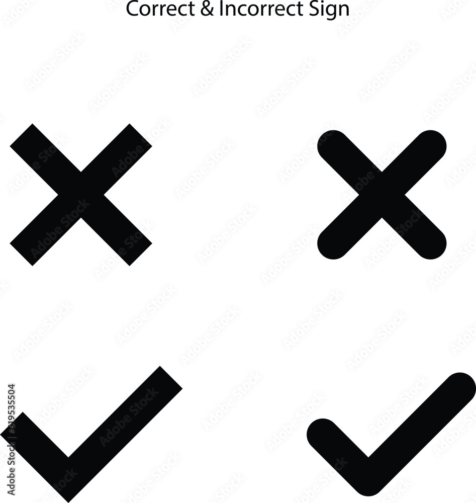 Correct and incorrect Icon. Tick Check Checkmark Verified Correct Right Vote Approved Confirm Accepted. Correct and incorrect Icon. Tick Check Checkmark Verified Correct Right Vote Approved Confirm Accepted.