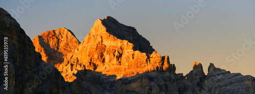 Fototapeta Naklejka Na Ścianę i Meble -  Scenic sunset landscape in the Dolomites, Italy, Europe