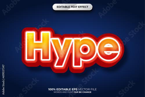 Hype 3D Editable text effect style