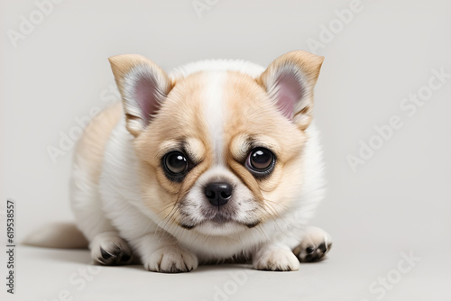 Very beautiful and cute dogs on a white background. Isolated © Bogdan.Vision