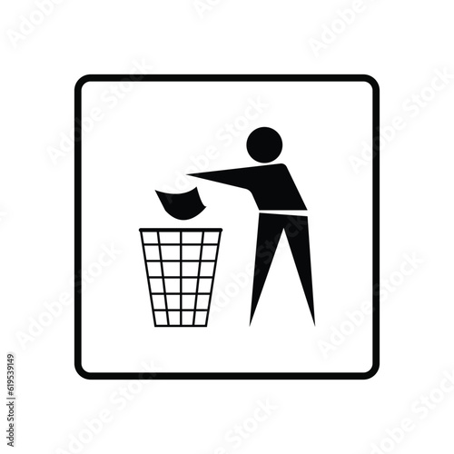 Dispose carefully packaging symbol isolated on white background vector illustration