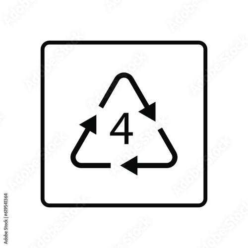 LDPE packaging sign isolated on white background vector illustration