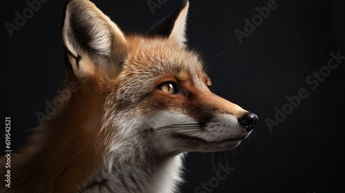 red fox animal in the wildlife mammal wild generative ai