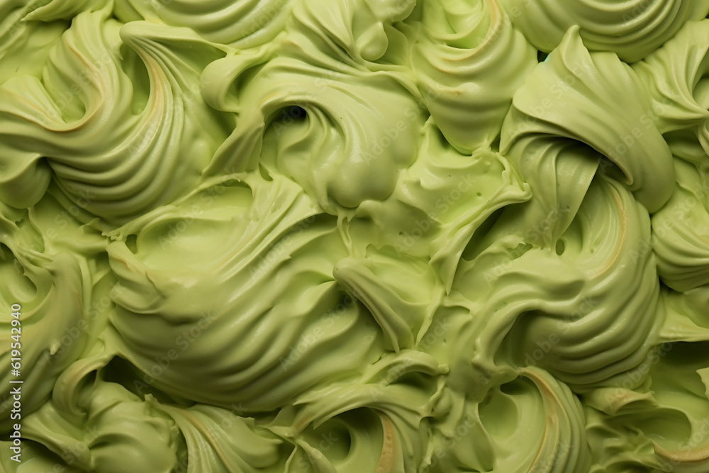 Ice cream surface texture Top view Generative AI