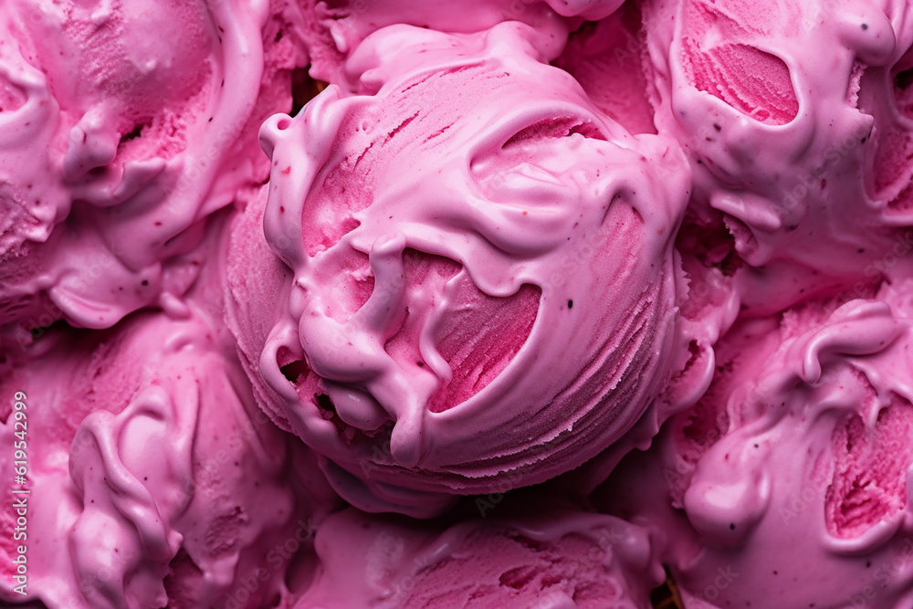 Ice cream surface texture Top view Generative AI