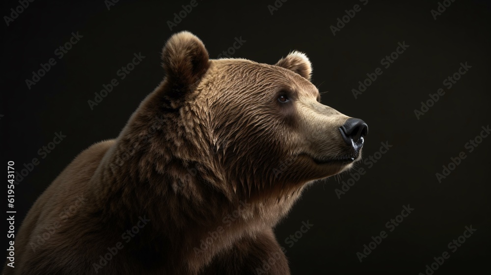 brown bear portrait animal wild grizzly generative ai brown bear portrait animal wild grizzly generative ai