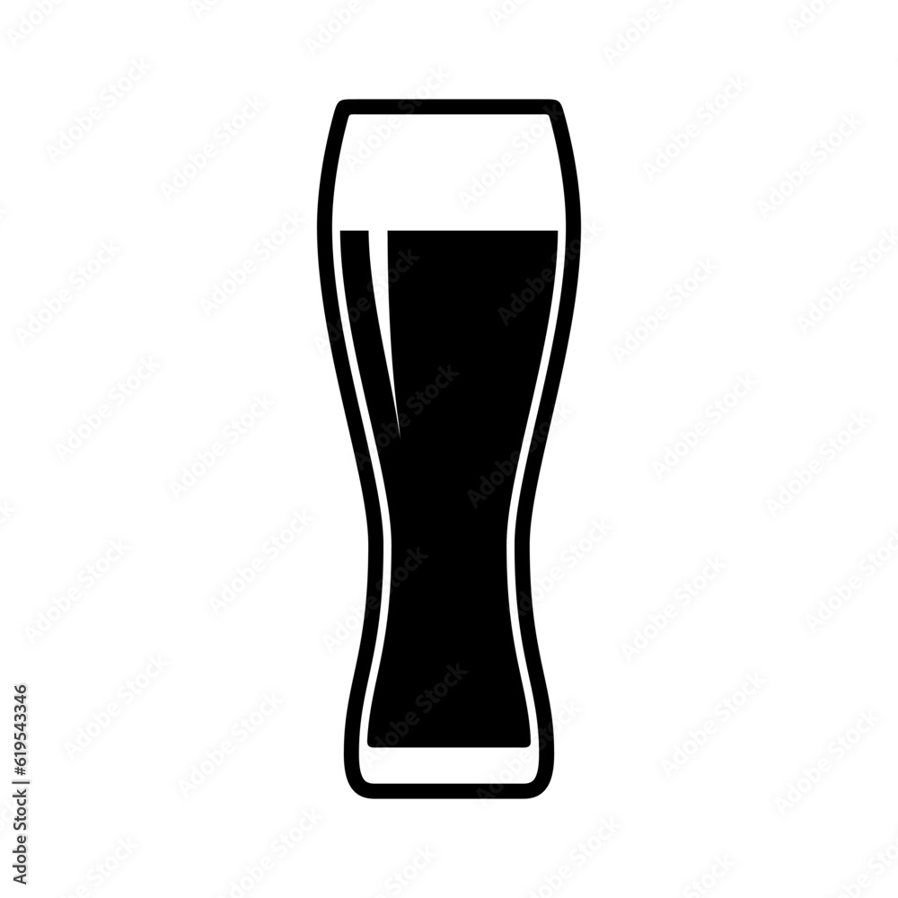 Beer glass icon isolated on white background. Mug of beer, Alcohol drink. Design element for logo, label, sign, poster, t shirt. Vector illustration Beer glass icon isolated on white background. Mug of beer, Alcohol drink. Design element for logo, label, sign, poster, t shirt. Vector illustration