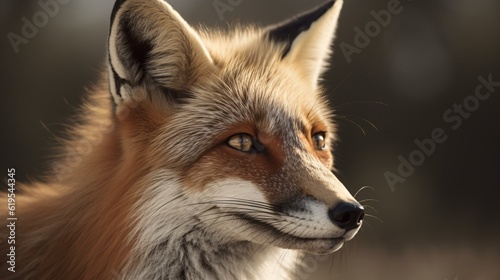 red fox animal in the wildlife mammal wild generative ai