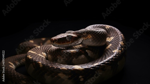 close up of a snake reptile animal nature wildlife generative ai
