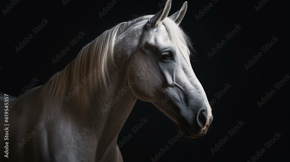 portrait of a horse animal brown farm generative ai portrait of a horse animal brown farm generative ai