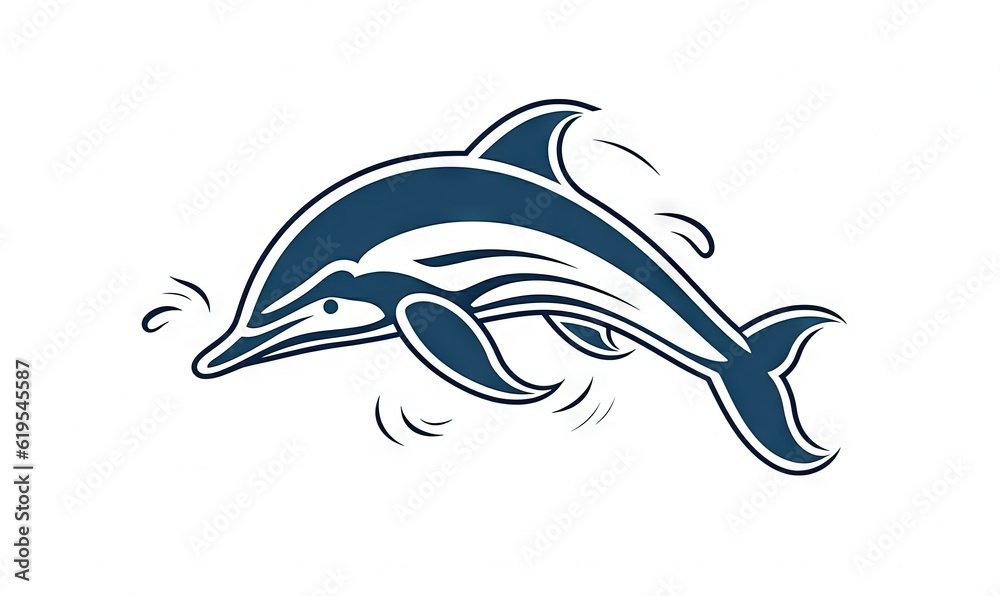 Fototapeta premium a dolphin jumping out of the water with its mouth open. generative ai