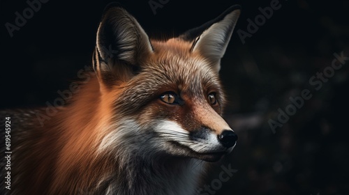 red fox animal in the wildlife mammal wild generative ai © KWY